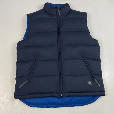 American Eagle Vest Mens Small Blue Base Camp Down Puffer Full Zip Hiking Skiing - Image 1 of 4