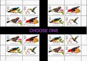 US #3222-3225 MNH Plate Block 1998 Tropical Birds Cardinal Euphonia [B1111] - Picture 1 of 1