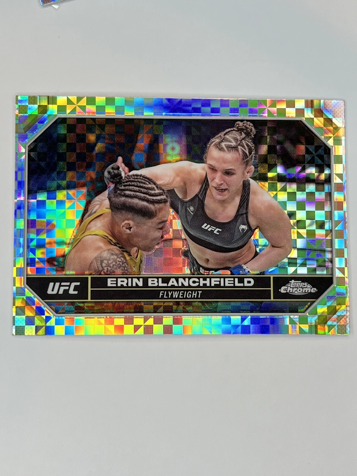 2024 Topps Chrome UFC Erin Blanchfield X-Fractor Refractor #65