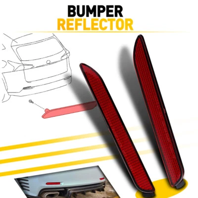 JUEGO REFLECTOR PARACHOQUES TRASERO 2 PIEZAS APTO PARA LEXUS 2016-2021 RC300 RC350 LH LADO DERECHO Foto 1 de 4