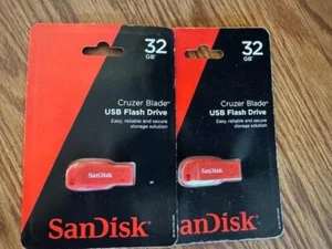 SanDisk Cruzer Blade 32GB USB 2.0 Flash Drive BUYER GET 2/ORDER PICK YOUR COLOR - Picture 1 of 7