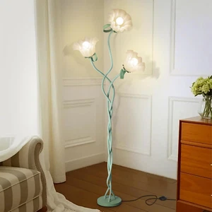 Flower Standing Lamp for Bedroom, Cute Corner Floor Lamp with Flexible Gooseneck - Picture 1 of 9
