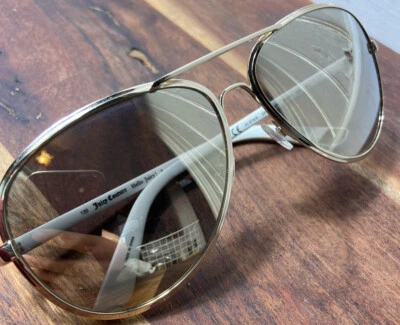 Óculos de sol aviador branco feminino Juicy Couture com lente espelhada JU574/S 58-14-130 - Imagem 1 de 4