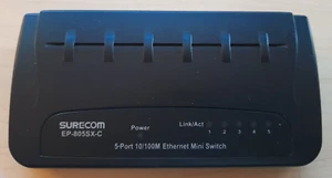 Surecom EP-805X Ethernet Mini Switch. 5 Port 100/10M with p/s - Picture 1 of 4