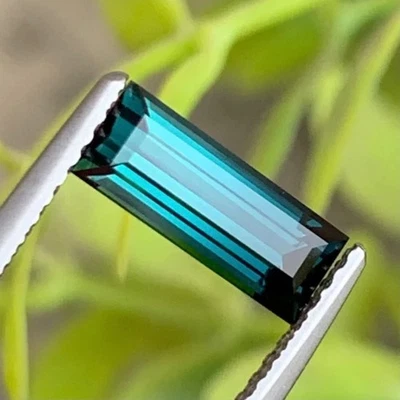 1.40 Carats Bicolor Tourmaline Baguette Cut Natural Afghani Loose Gemstone - Image 1 of 4