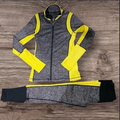 Victoria's Secret VSX Sport Neon Striped Workout 2 Pcs Yoga Set size XS. — 第 1/4 张图片