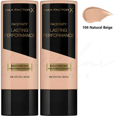 MAX FACTOR Lasting Performance Liquid Foundation - 106 Natural Beige *PACK OF 2* - Image 1 of 4