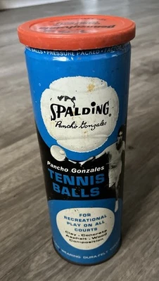 Vintage Unopened Can Of 3 Spalding Pancho Gonzales Pennsylvania Tennis Balls - Image 1 of 4