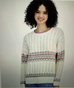 Suéter Suéter Sugar Moon Juniors Tejido con Cable a Rayas Pequeño Multicolor - Imagen 1 de 7