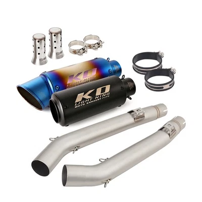 Exhaust Muffler Mid Link Pipe+DB Killer For Suzuki V-strom 1000 DL1000 2002-2013 - Bild 1 von 4