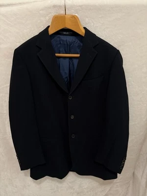 Hugo Boss Super 100s Wool Blazer 40S Black USA Made – 3 Button Classic Slim Fit - Image 1 of 4