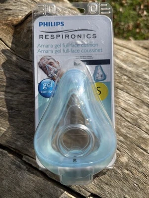 Cojín facial completo Phillips Respironics Amara Gel pequeño sellado cómodo sueño Foto 1 de 4