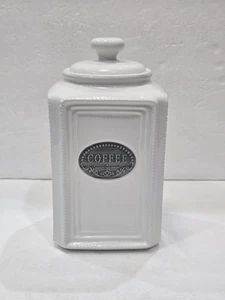 THL Bauernhaus Kaffee weiß Keramik Kanister Glas mit Deckel - Bild 1 von 5