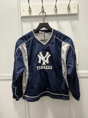 Vintage New York Yankees Jacket Pullover Yankees Youth Windbreaker - Image 1 of 4