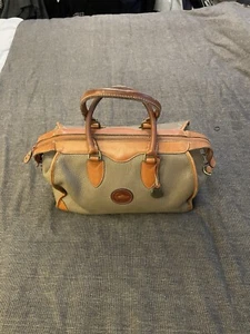 Vintage Dooney & Bourke Leder Speedy Handtasche Barrel Satchel Doctor Taupe Farbe - Bild 1 von 16