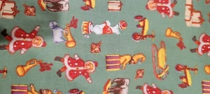 Edelen Wille Collection Marcus Brothers Christmas Green Cotton by the Yard - Picture 1 of 2