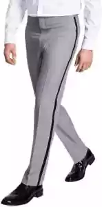 Alfani Mens Slim Fit Stretch Tuxedo Pants 36x30 Grey $135 - Picture 1 of 2