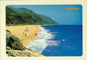 Greece Kathisma Beach Lefkada Vintage 1980s Postcard  - Picture 1 of 5