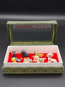 Group Vintage Chinese Handmade Colors Flour Sculpture Zodiac Animal Statues Gift - Picture 1 of 12