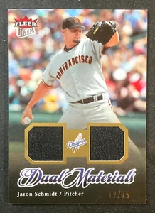 2007 Fleer Ultra Dual Materials Gold /75 Jason Schmidt #DM-SC SF Giants - Bild 1 von 2