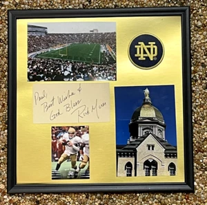 Notre Dame Rick Mirer Wandbehang - 12" x 12" + GRATIS GESCHENKE - Bild 1 von 2