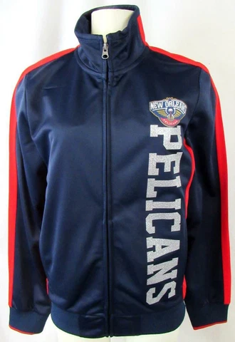 New Orleans Pelicans Women Small Full Zip "GLITTER PELICANS" Track Jacket NPN 10 Cover