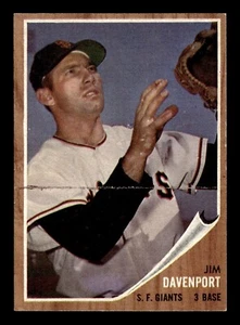 Jim Davenport 1962 Topps #9 San Francisco Giants Vg-Ex - Picture 1 of 2