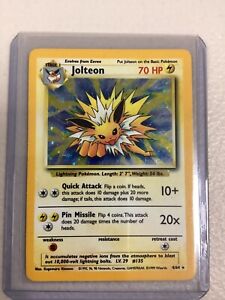 Pokemon Card - Jolteon Jungle 4/64 Holo Rare No Symbol ERROR Misprint NM