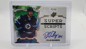 2022-23 Upper Deck SPX Dylan Samberg Rookie Super Scripts Auto #/49 Winnipeg Jet