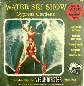 3 ROTOLI VINTAGE 1958 SAWYERS VIEWMASTER 3D "CYPRESS GARDEN WATER SHOW" FLORIDA - Foto 1 di 3