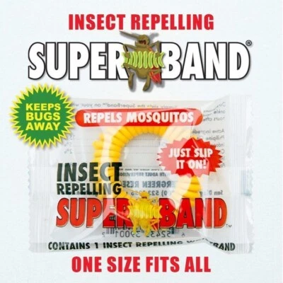 PACK DE 2 Pulsera Superband Repelente de Insectos **ENVÍO RÁPIDO** Paquete de 2 Foto 1 de 4