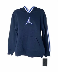 Boy's Size 6 Hoodie Air Jordan Blue and White Pullover Front Pocket Athletic - Picture 1 of 6