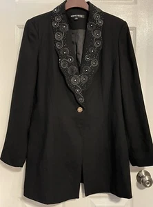 Morgan Miller Suit Jacket Evening Formal Blazer With Beaded Detail Size 10 - Picture 1 of 4