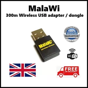 x100 MalaWi 300 Mbps USB WiFi Adapter Wireless Dongle 802.11 BGN Laptop PC HANDEL - Bild 1 von 5
