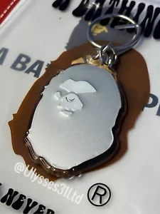 Bape Angry Face Ape Head Keychain 100% Authentic * A BATHING APE - Picture 1 of 6