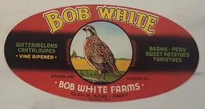 LABEL Bob White Farms Clay Webb Vienna Maryland Oval - Picture 1 of 1
