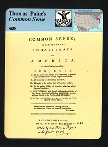 Thomas Paine's Common Sense--Story Of America--1979 Panarizon Card - Picture 1 of 1
