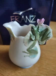Franz Porcelain Stunning Frog Creamer Jug FZ00016 Boxed - Picture 1 of 3