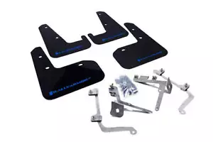 Rally Armor FITS 11-14 Subaru WRX/STI (Sedan Only) Black UR Mud Flap w/ Blue Log - Foto 1 di 4