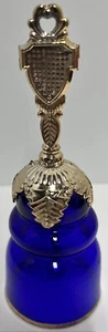 Vintage Cobalt Blue And Gold Handle Bell  - Picture 1 of 9