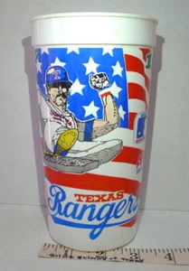 Texas Rangers Stadium Cup 1993 Vintage Arlington Stadium Souvenir Red White Blue - Picture 1 of 7