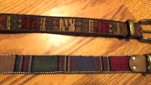 Vintage~Ladies Tapestry Style Belts~2 qty~Multi-Color~1990's - Picture 1 of 15