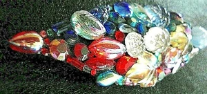 Selten Vintage Signierte B. Schiffer Blattform Mischkristalle Plexiglas Pin 1987 - Bild 1 von 9