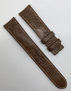 Authentisch Neu Aaron Maßgeschneidert 20 mm x 18 mm Braun Straußenbein Uhrenarmband Band Original-Zubehör-Hersteller - Bild 1 von 7