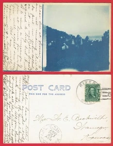 1907 Cyanotype RPPC Postal History RIVERA CA Doane Type 3/5 WAMEGO KS Rec'd CDS - Picture 1 of 3