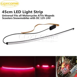2X Motorcycle Flowing LED Fork Turn Signals Strip Lights Indicator Blinker Lamp - Picture 1 of 9