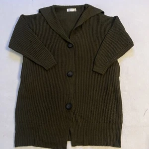 Stitch Fix RD Style Oversized Olive Green Cardigan Button Up Sweater Women's S - Picture 1 of 8