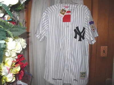 Camiseta Mitchell & Ness Mickey Mantle auténtica de los Yankees de Nueva York 1951 48 nueva con etiquetas Foto 1 de 4