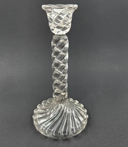 Baccarat? "Vela cónica remolino cristal 9 1/4"" pesada - HERMOSA" - Imagen 1 de 3