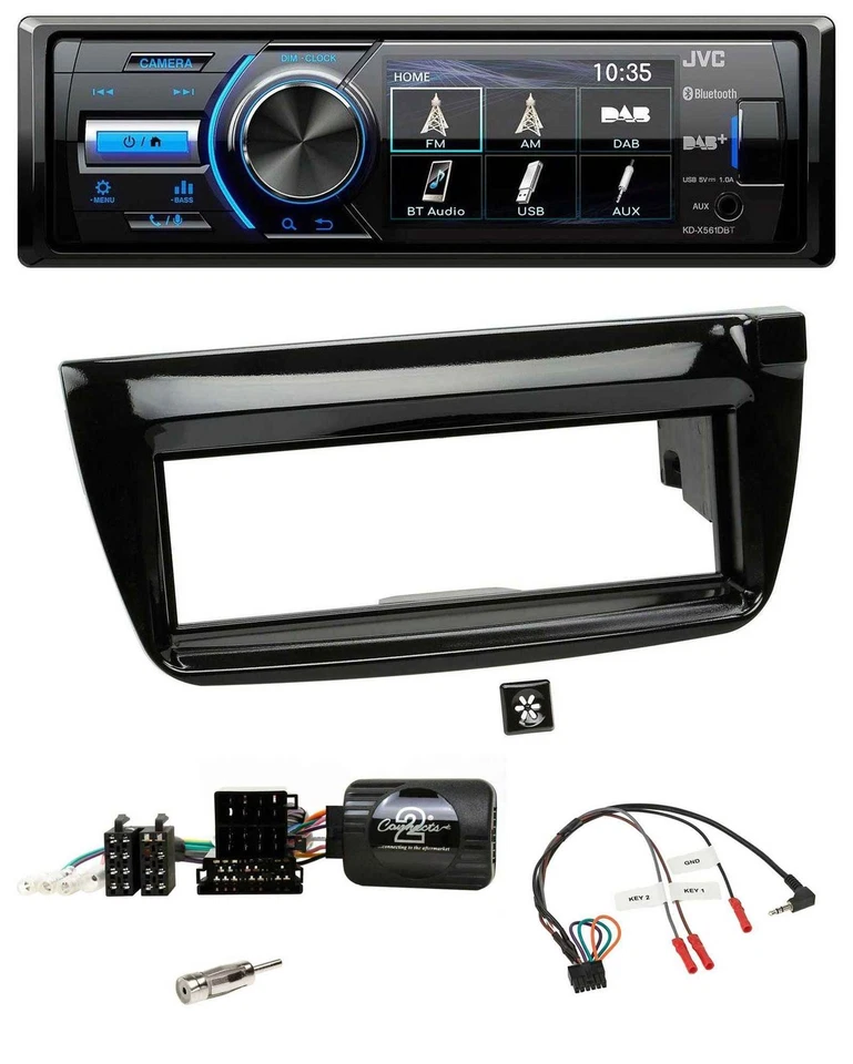 JVC Bluetooth Lenkrad USB DAB Autoradio für Fiat Doblo 2012-2015 piano - Bild 1 von 4